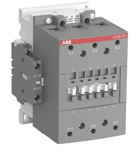 Durable ABB AX95-30 contactor for switching circuits and has three main NO (normally open) contacts in Malaysia