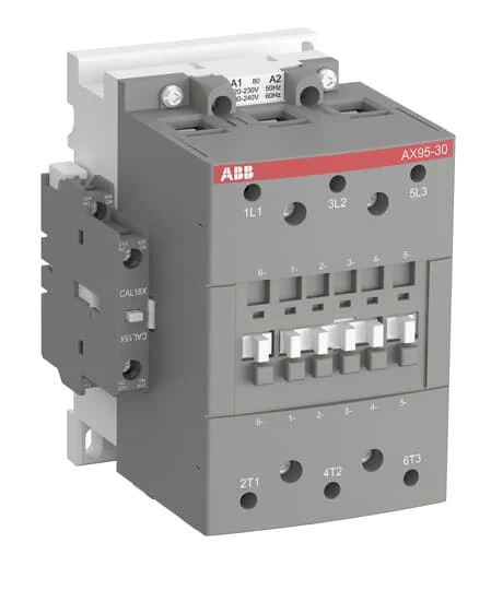 Durable ABB AX95-30 contactor for switching circuits and has three main NO (normally open) contacts in Malaysia